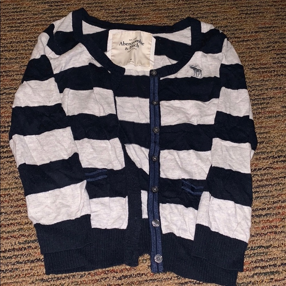 A&F Striped Cardigan